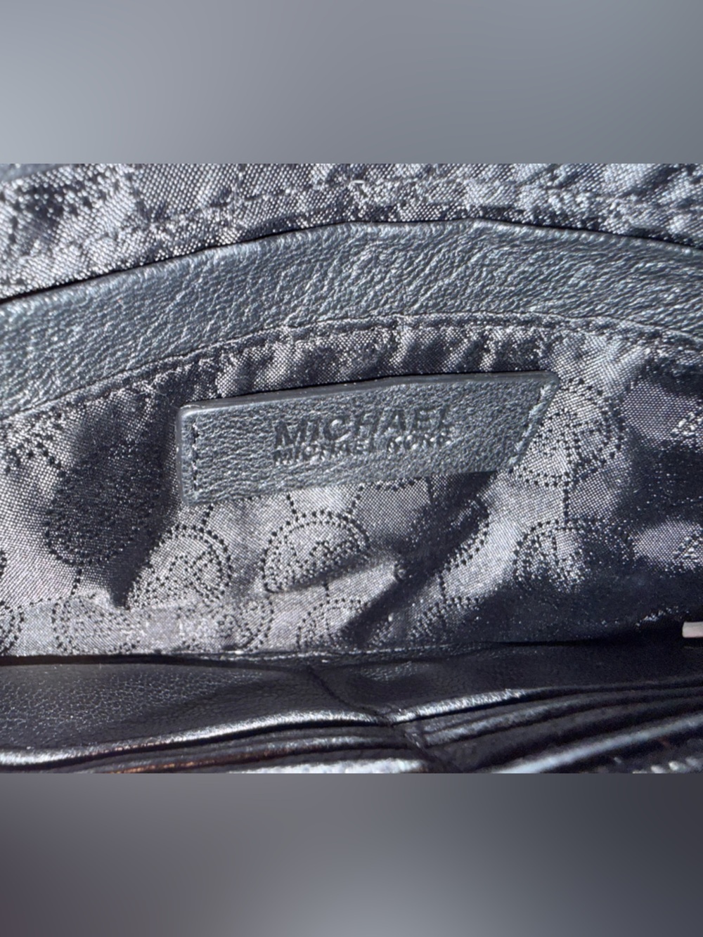 Michael Kors Black Logo-Print Leather Handbag Interior - Picture 4 of 4